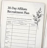 30-day affiliate recruitment plan